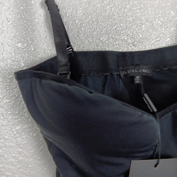 JLuxLabel Bodysuit Black Size Medium Padding Removable Straps Thong NWT - Picture 3 of 16